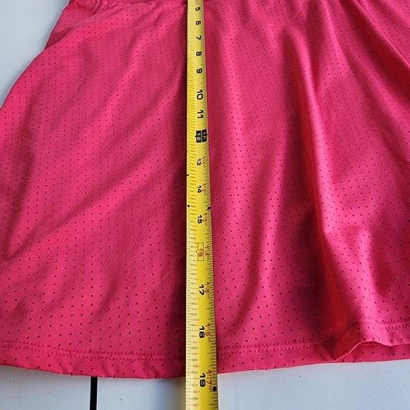 Ideology Women's Plus Size Perforated Skort Skirt Zip Pocket Flamenco Pink 3X - Picture 4 of 10